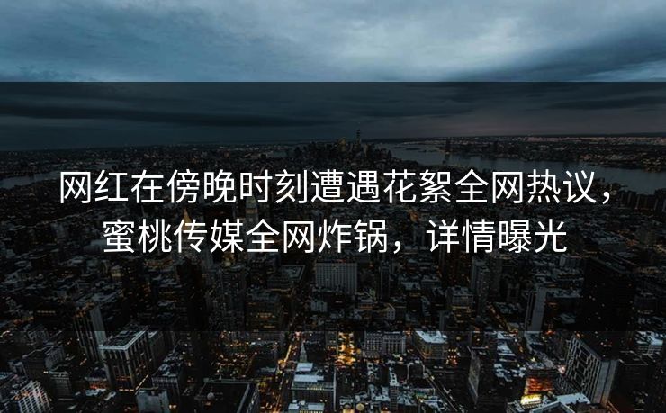 网红在傍晚时刻遭遇花絮全网热议，蜜桃传媒全网炸锅，详情曝光